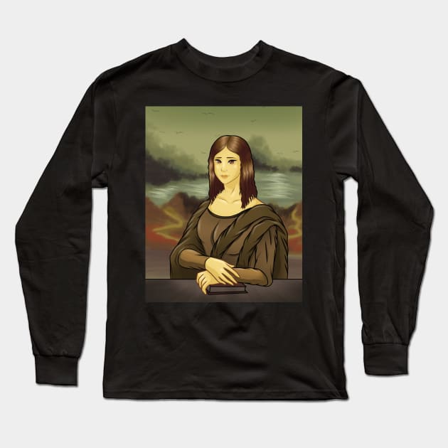 Monalisa Anime style Long Sleeve T-Shirt by A² Illustrations